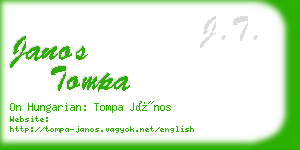janos tompa business card